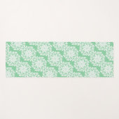 花かわいらし曼荼羅模様（緑） ヨガマット (正面(横))