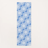 花かわいらし曼荼羅模様(青) ヨガマット (正面)