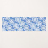 花かわいらし曼荼羅模様(青) ヨガマット (正面(横))