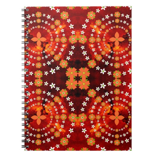花かわいらし柄かわいい庭 ノートブック (正面)