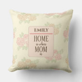 花かわいらし柄の母の日 クッション (正面)