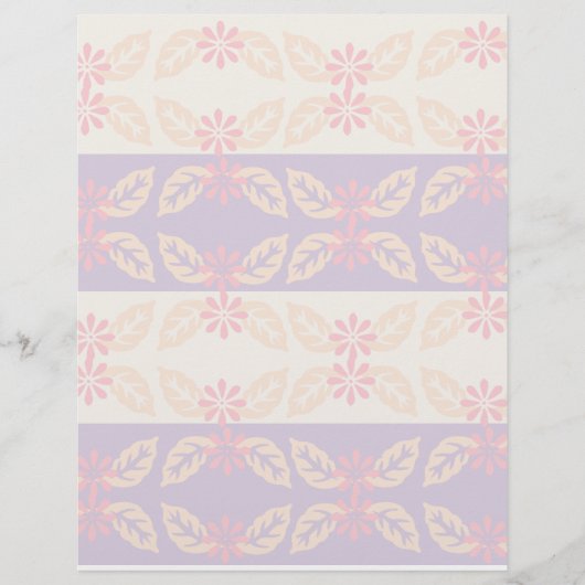 花かわいらし柄スクラップブック紙 (正面)