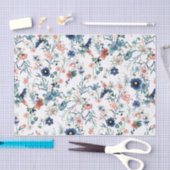 花かわいらし柄ティッシュペーパー 薄葉紙 (クラフト)