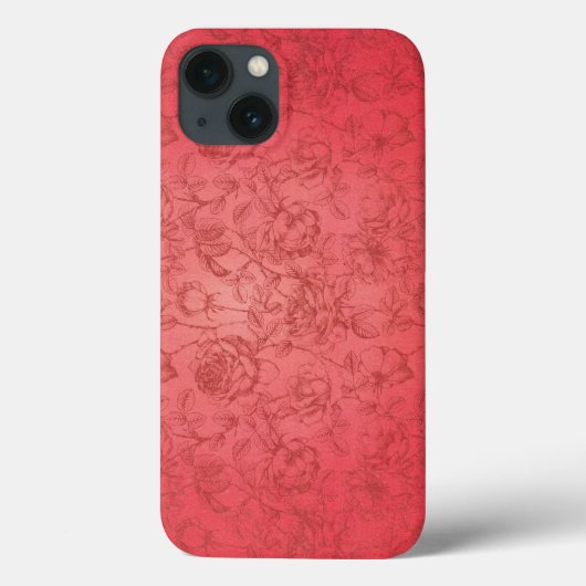 花かわいらし柄ピンク Case-Mate iPhoneケース (裏面)