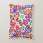 花かわいらし柄ボホスタイル アクセントクッション (裏面(縦))