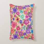 花かわいらし柄ボホスタイル アクセントクッション (正面(垂直))