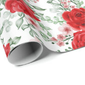 花かわいらし柄包装紙 ラッピングペーパー (ロールコーナー)