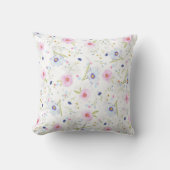 花かわいらし柄 クッション (正面)