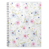 花かわいらし柄 ノートブック (正面)