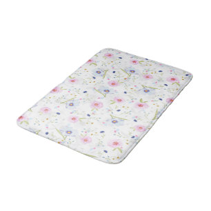 花かわいらし柄 バスマット