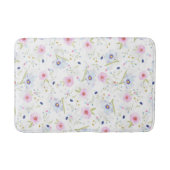 花かわいらし柄 バスマット (正面)