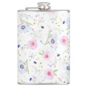 花かわいらし柄 フラスク (正面)