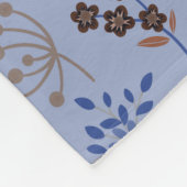 花かわいらし柄 フリースブランケット (角)