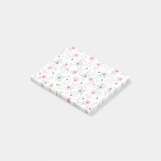 花かわいらし柄 ポストイット (アングル)