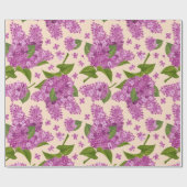 花かわいらし柄 ラッピングペーパー (フラット)