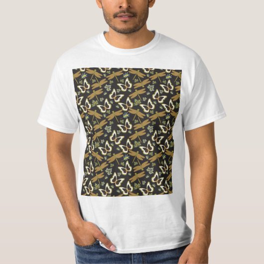 花かわいらし柄 Tシャツ (正面)