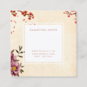 花かわいらし植物造園デザイナー スクエア名刺 (裏面)