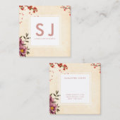 花かわいらし植物造園デザイナー スクエア名刺 (正面/裏面)