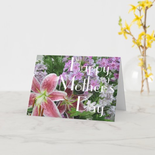 花かわいらし母の日カスタマイズ可能なカード カード (黄色い花)