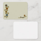 花かわいらし渦巻形のの中央スタイルCC1279 ノートカード (正面/裏面)