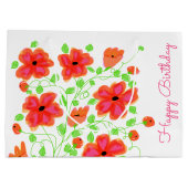 花かわいらし状ハッピーバースデー抱き枕 ラージペーパーバッグ (裏面)