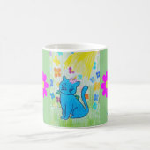 花かわいらし猫マグ コーヒーマグカップ (中央)