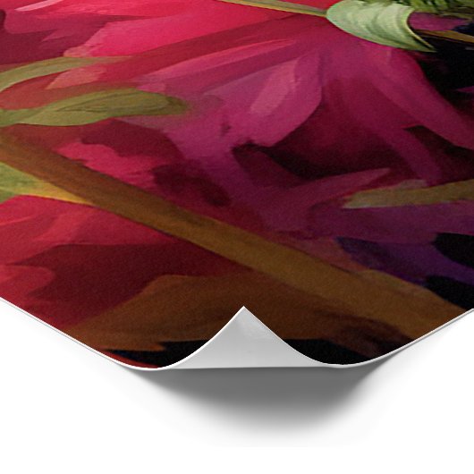 花かわいらし畑のひまカラフルま ポスター (角)