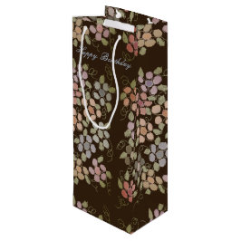 花かわいらし色の暗褐色 ワインギフトバッグ