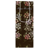 花かわいらし色の暗褐色 ワインギフトバッグ (正面)