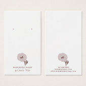 花かわいらし色彩の鮮やかイヤリング表示カード (正面&裏面)