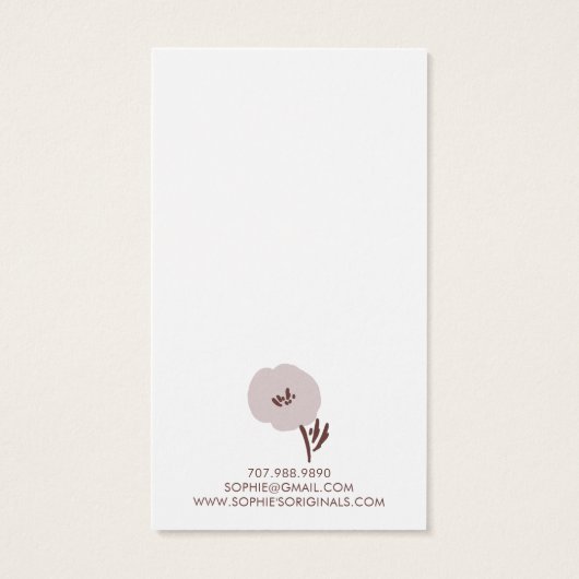 花かわいらし色彩の鮮やかイヤリング表示カード (裏面)