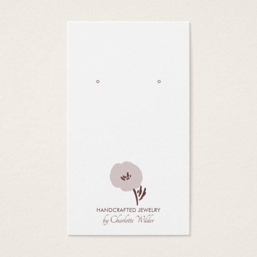 花かわいらし色彩の鮮やかイヤリング表示カード (正面)