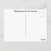 花かわいらし花花束アートカラーペンシルスケッチ ポストカード (裏面)