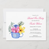 花かわいらし茶のブライダルシャワー茶パーティー 招待状 (正面)