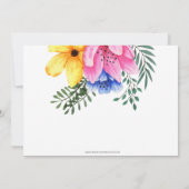 花かわいらし茶のブライダルシャワー茶パーティー 招待状 (裏面)