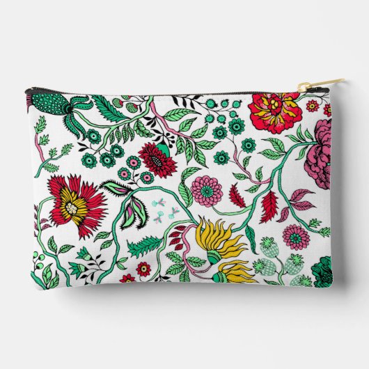 花かわいらし華美園芸術パーソナライズされた アクセサリーポーチ (裏面)