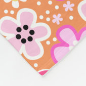 花かわいらし蜂フリースブランケット フリースブランケット (角)