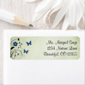 花かわいらし蝶アドレス ラベル (インサイチュ)