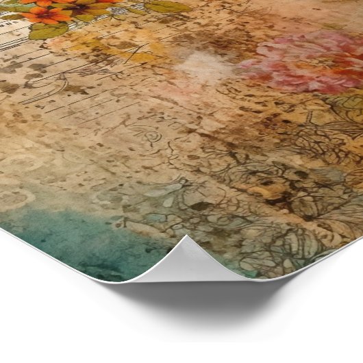 花かわいらし襟 ポスター (角)