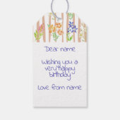 花かわいらし誕生日 ギフトタグ (裏面)