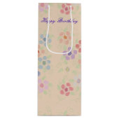 花かわいらし酒バッグ ワインギフトバッグ (正面)