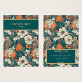 花かわいらし飾りイヤリング表示カード (正面&裏面)