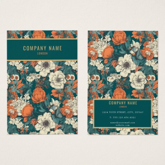 花かわいらし飾りイヤリング表示カード (正面&裏面)