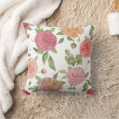 花かわいらし16x16 クッション (ブランケット)