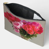 花かわいらし2月の写真+名前をカスタムする アクセサリーポーチ (見開き)