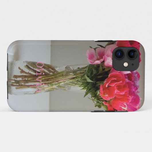 花かわいらし2月の写真+名前をカスタムする Case-Mate iPhoneケース (裏面(横))