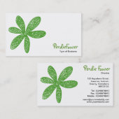 花かわいらし – アボカドグリーン669933 名刺 (正面/裏面)