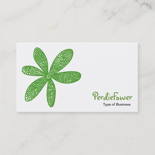 花かわいらし – アボカドグリーン669933 名刺 (正面)