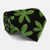 花かわいらし – アボカドグリーン(黒) ネクタイ (ロール)