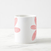 花かわいらし – ソフトピンク コーヒーマグカップ (中央)